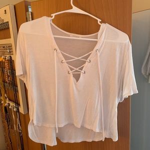 White cropped tee!
